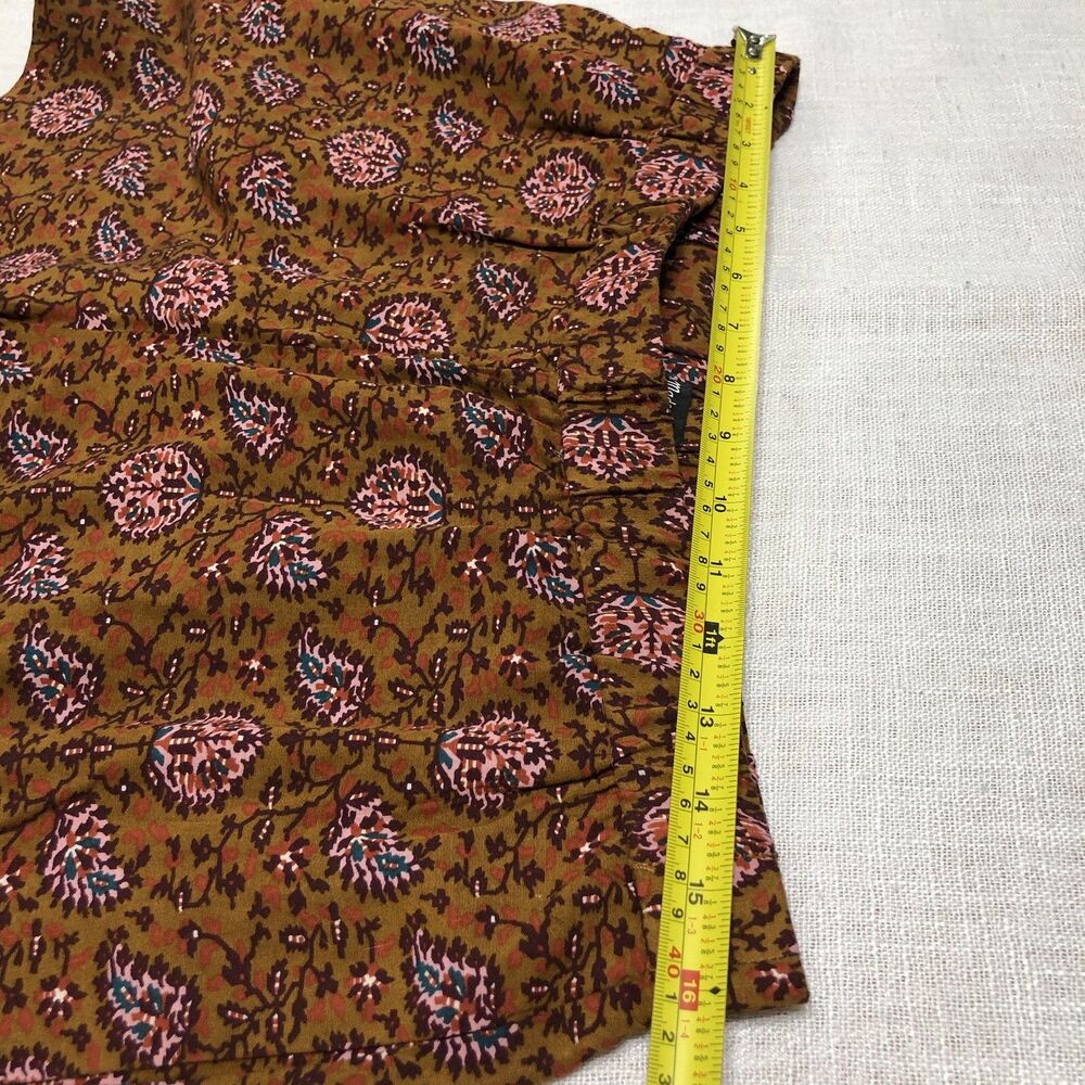 Madewell Shorts Women L Brown Pink Boho Print Pull On Beach Resort Coastal Beach - Picture 8 of 11